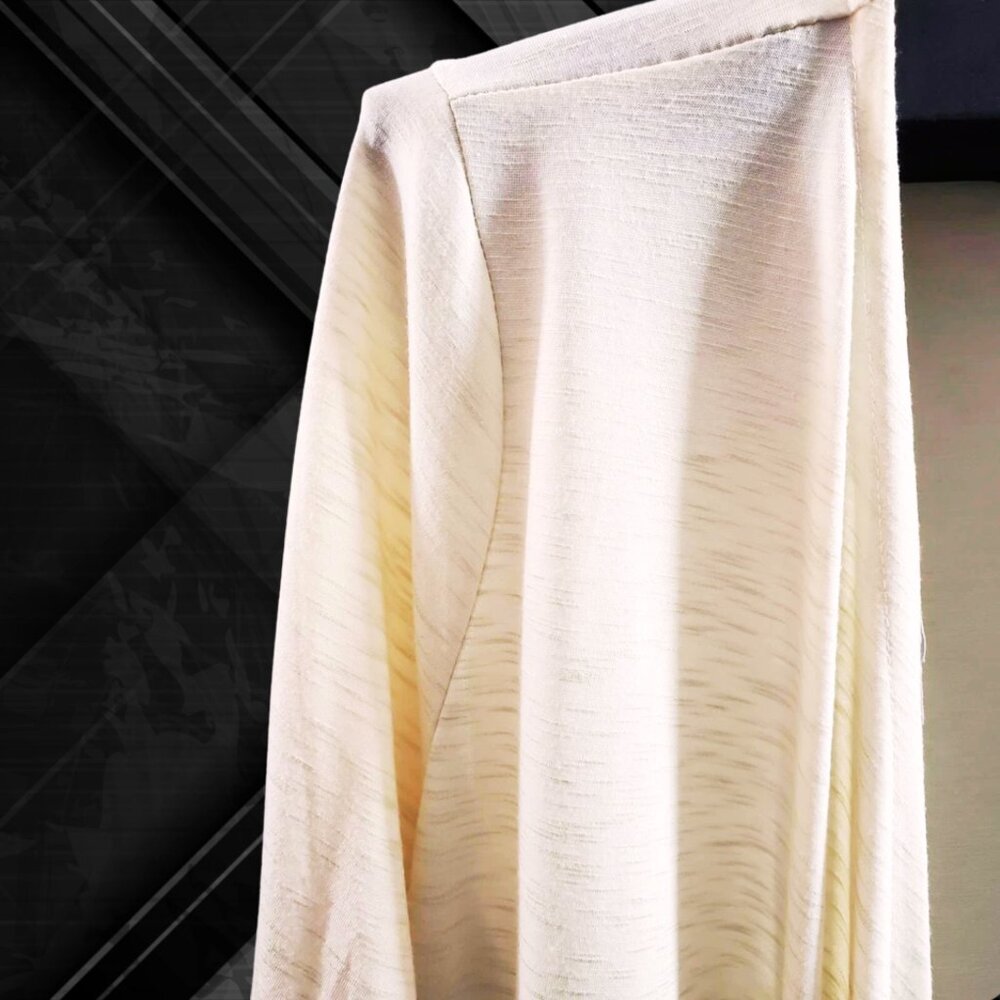 Woman Within 2X Ivory Long Open Cardigan Duster Sweater Lightweight Plus 26/28 - Picture 4 of 7